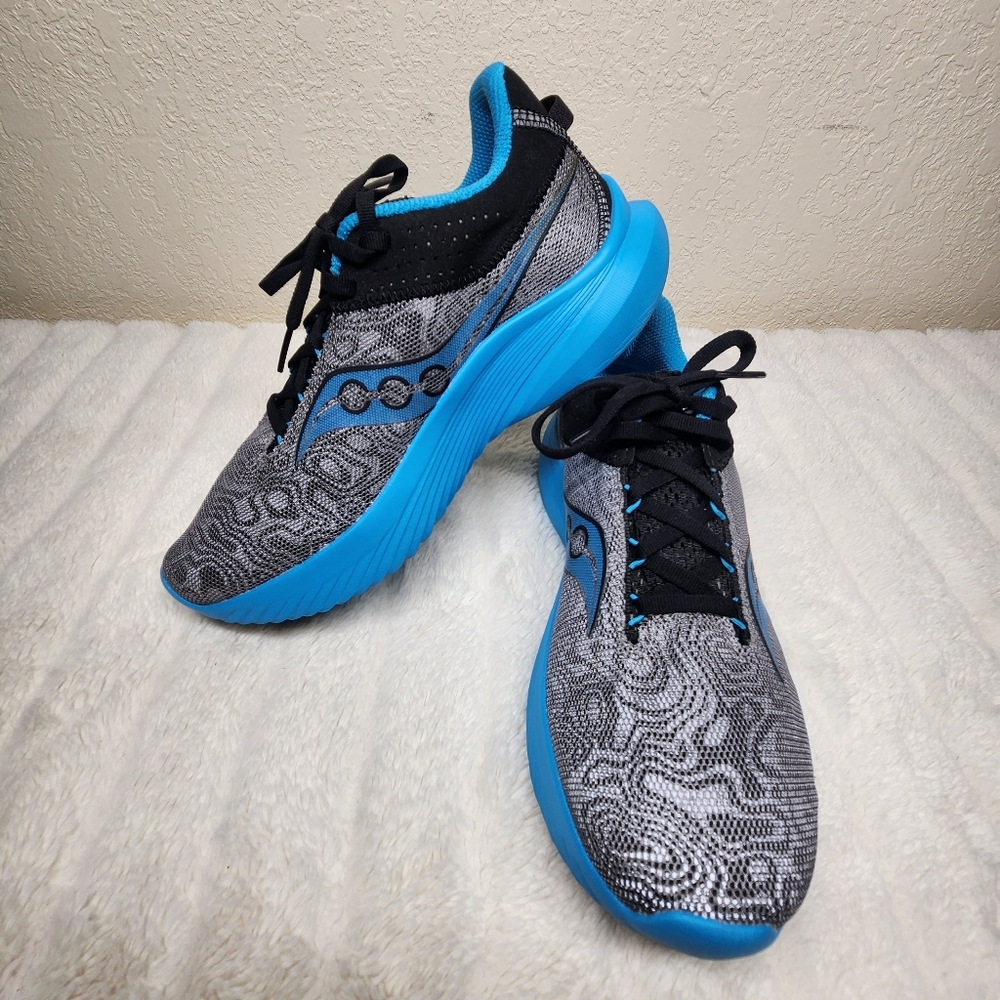 Saucony Kinvara 14 Women's Size 8.5 Gray Blue Black Athletic Running Shoes